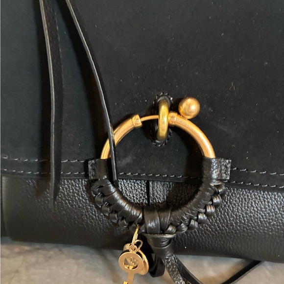 Chloe Joan Cross Body Black Leather/Suede Bag - Picture 16 of 16